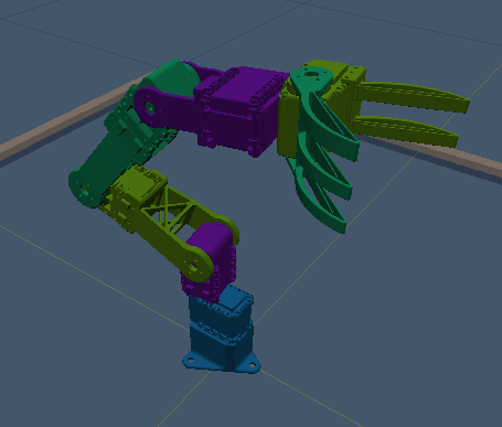 Forward kinematics rendering of the RexArm robot description