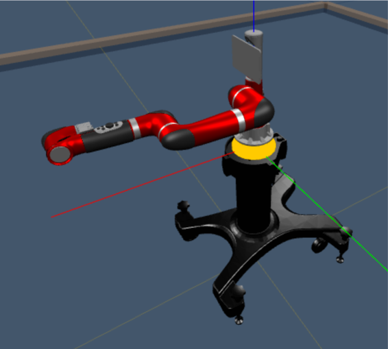 Forward kinematics rendering of the Rethink Robotics Sawyer arm